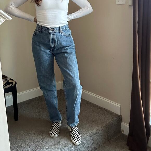 Y2K Levis Blue Jeans 950 Relaxed Fit 11 MED, orange tab (fits a 6/8) - Picture 1 of 12